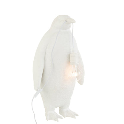 J-Line Tafellamp Pinguïn Resine Wit Large