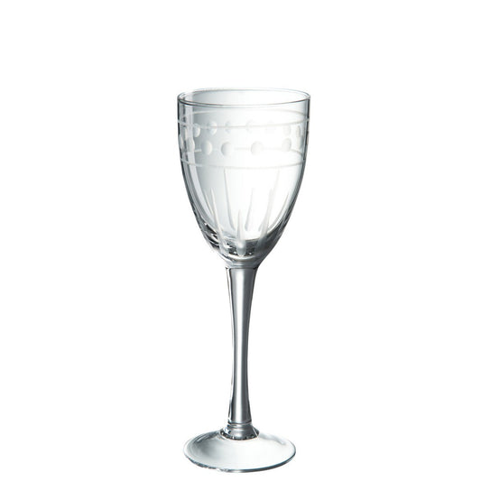 J-Line wijnglas Bolpatroon - glas - small (set van 12 stuks)