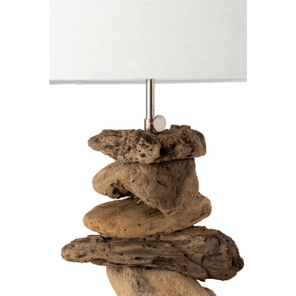 J-Line lamp + kap - hout - naturel/beige - small