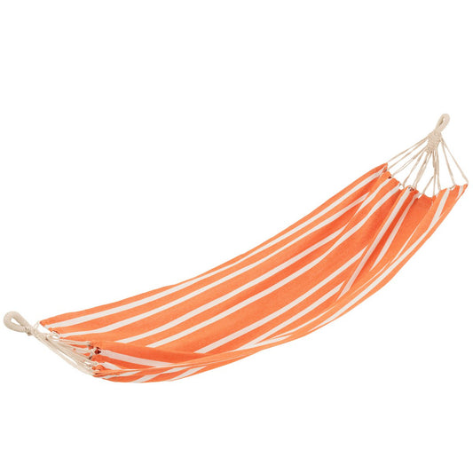 J-Line Hangmat Strepen Katoen/Polyester Oranje/Wit