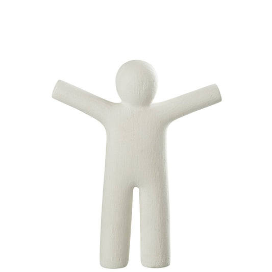 J-Line figuur P'tit Maurice - polyresin - wit - large