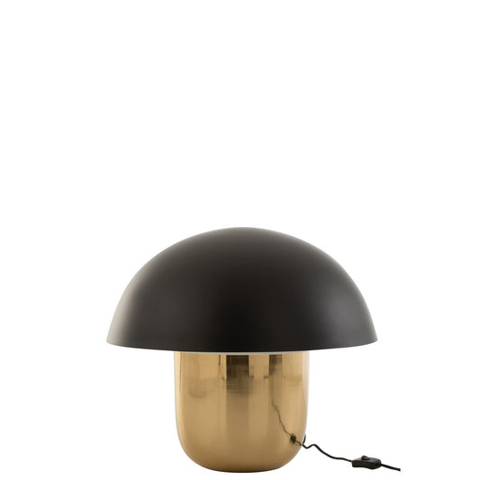 J-Line lamp Paddenstoel - ijzer - zwart/goud - large