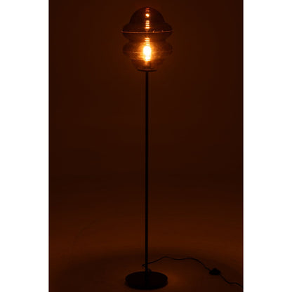 J-Line Staanlamp Honinglepel Glas Bruin