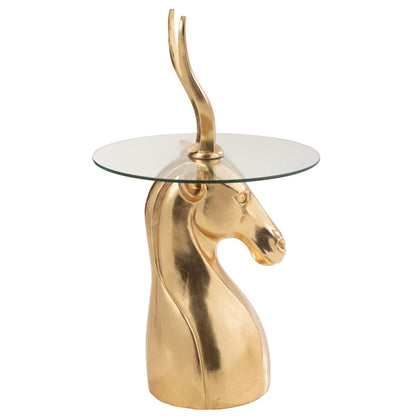 J-Line Bijzettafel Antilope Resin/Glas Goud