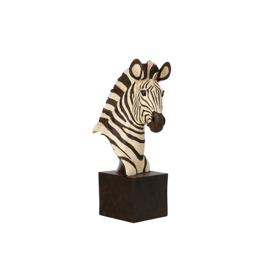 J-Line Zebra Op Voet Poly Wit/Zwart