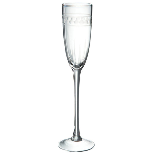 J-Line champagneglas Bolpatroon - glas (set van 12 stuks)