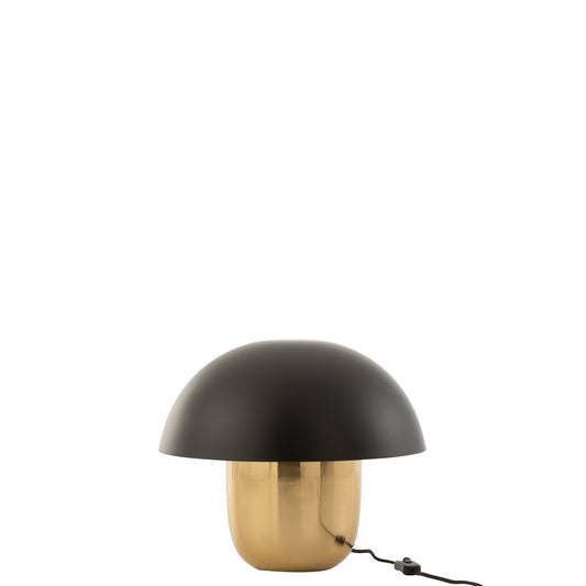 J-Line lamp Paddenstoel - ijzer - zwart/goud - small