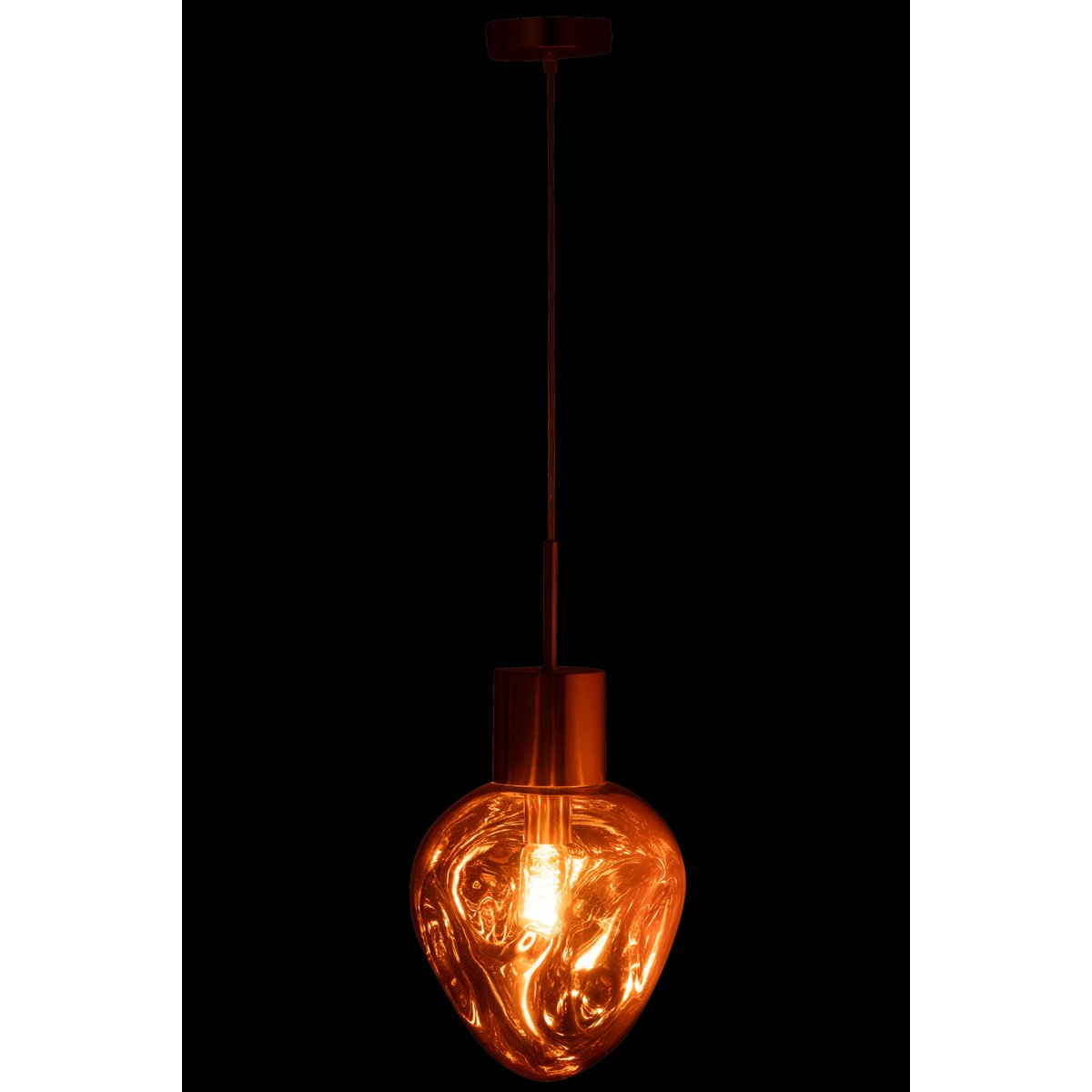 J-Line Hanglamp Goud Metaal/Glas Koper