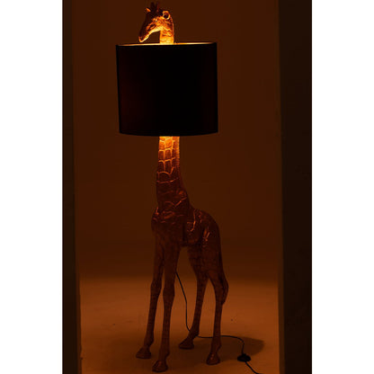 J-Line lamp Giraf - polyresin - zwart/goud