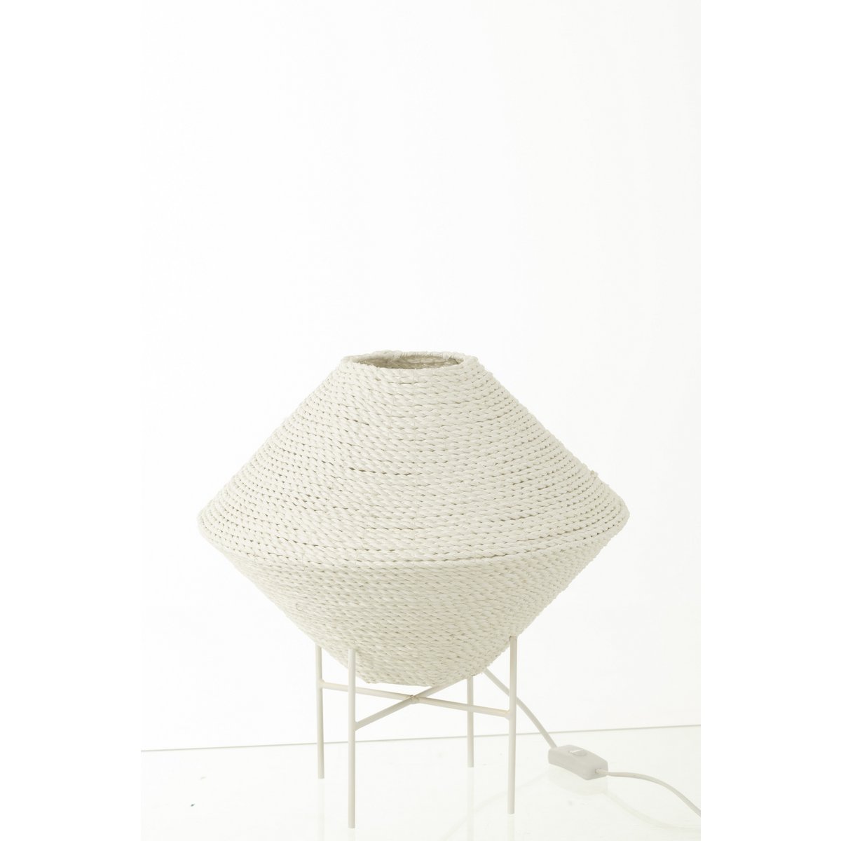 J-Line hanglamp Ufo Raffia - wit - klein