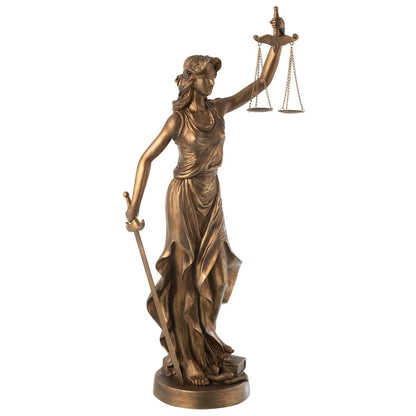 J-Line Vrouw Justitia Resin Koper Large