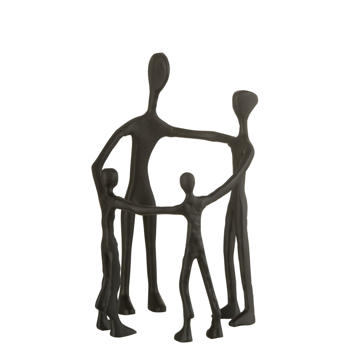 J-Line figuur Familie Kring - aluminium - zwart