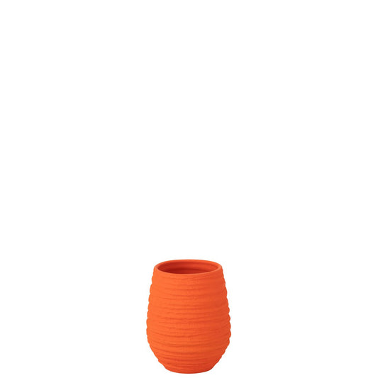 J-Line Vaas Fiesta Keramiek Oranje Small - 3 stuks