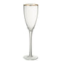 J-line champagneglas Gouden Rand - glas - goud (set van 8 stuks)