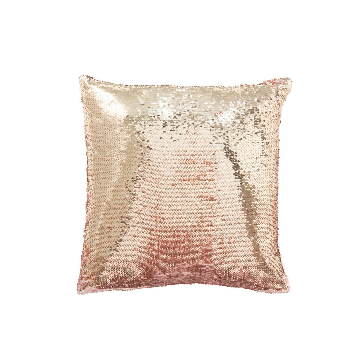 J-Line Kussen Omkeerbaar Sequin Roze/Champagne