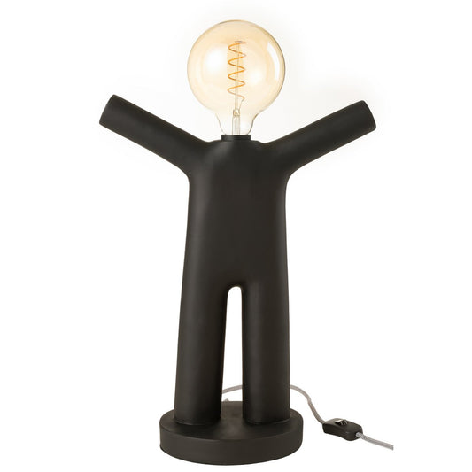 J-Line lamp P'tit Maurice - polyresin - zwart