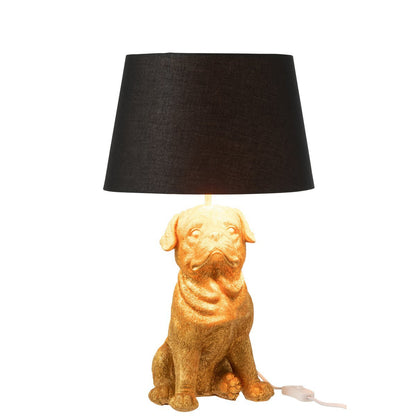 J-Line lamp Hond Zittend - resine - goud - woonaccessoires