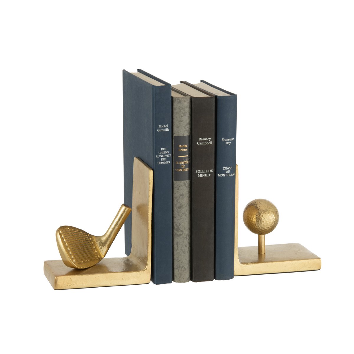 J-Line Set Van Twee Boekensteun Golf Aluminium Goud