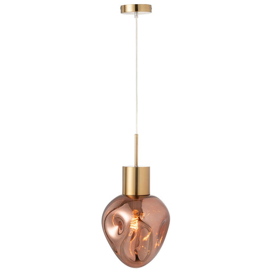 J-Line Hanglamp Goud Metaal/Glas Koper