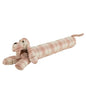 J-Line deurstopper Hond Geruit - textiel - wit/roze