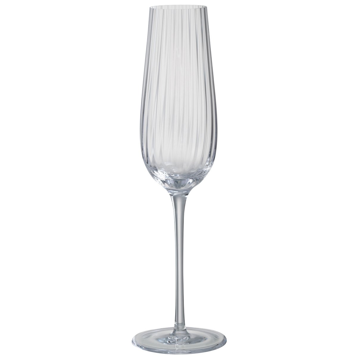 J-Line champagneglas Strepen - glas (set van 6 stuks)