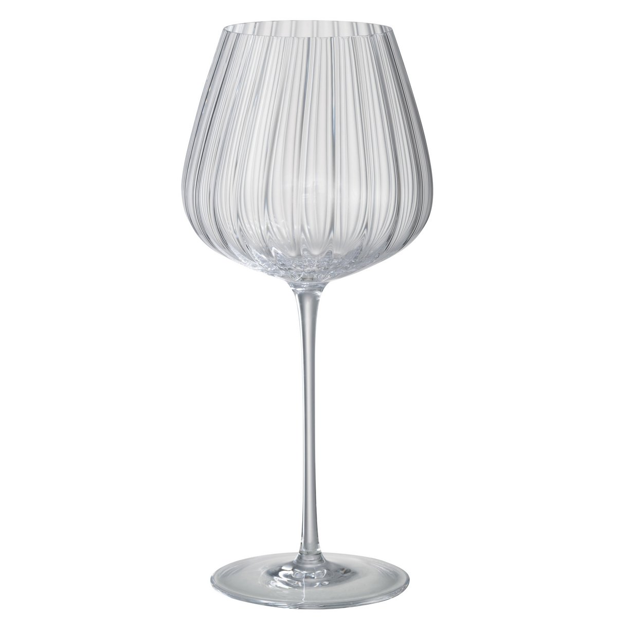 J-Line wijnglas Strepen - glas (set van 6 stuks)