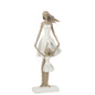 J-Line figuur Moeder Met Dochter - polyresin - wit/taupe - large