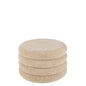 J-Line Poef Rond Teddy Polyester Beige